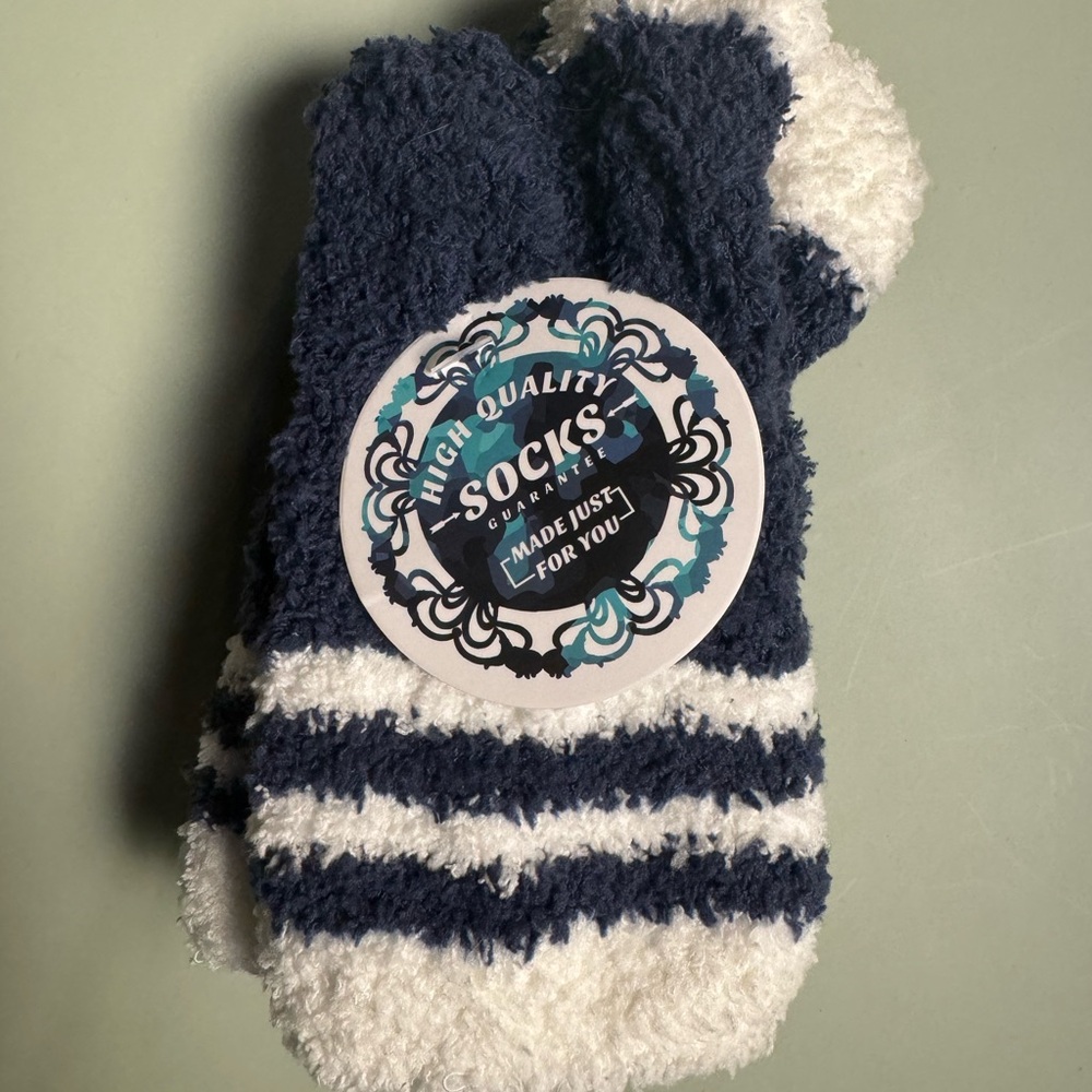 Generic Fluffy Blue Socks